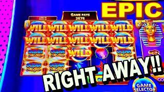 I PUT $100 IN A SLOT MACHINE GOT A SECOND SPIN BONUS!!!!! -New Las Vegas Casino Slot Machine Big Win