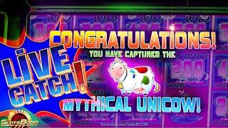 LIVE UNICOW CATCH!!! Invaders Attack From The Planet Moolah - 1c Slot Machine in San Manuel Casino