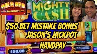 JACKPOT HANDPAY ON $50 BET MISTAKE! ALSO QUICK HIT HIGH LIMIT