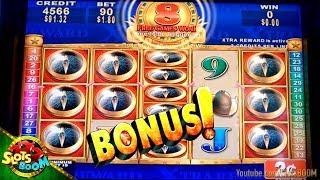 HUGE WIN !!! BONUS Quest for Riches 2c Konami Slot