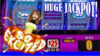 Massive Jackpot!  CAN YOU WIN ON A CRUISE SHIP? Heck YES! Double Diamond, Triple Strike & and More!