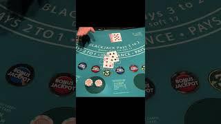 $8000 SWING HITTING A THE TABLE MAX DOUBLE ON BLACKJACK!! OMG!! #shorts