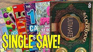 $INGLE $AVE! $50 $5,000,000 Ultimate ⫸ $160 TEXAS LOTTERY Scratch Offs