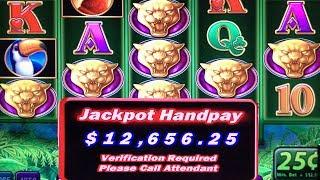 HUGE JACKPOT HANDPAY WITH 48 FREE SPINS  PROWLING PANTHER  HIGH LIMIT SLOT PLAY