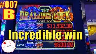 #807Dragons Luck Slot  Winner Huge Win Max Bet $9/ 9 lines EVERI @ San Manuel Casino 赤富士スロット笑顔になる‼