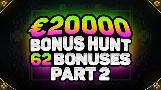 €20,000 BONUS HUNT RESULTS | 62 ONLINE CASINO SLOT MACHINE FEATURES | ft. SWEET BONANZA & GOLD KING!