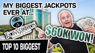 My 10 BIGGEST Jackpots EVER at Foxwoods  Almost $60,000 In SLOT WINNINGS!