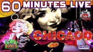 60 MINUTES LIVE  CHICAGO SLOT MACHINE BY HIGH 5 GAMES/BALLY LIVE FROM THE SLOT MUSEUM