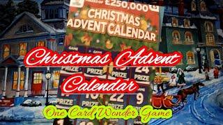 Scratchcard.Christmas Advent Calendar.Big Card...its the..One Card Wonder game....