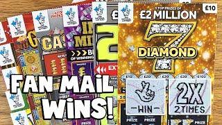 FAN MAIL WINS + PROFIT!  35£ National Lottery Scratchcards