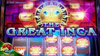 The Great Inca!!!  BONUSES on Aruze Gaming 1c Video slot in Morongo Casino