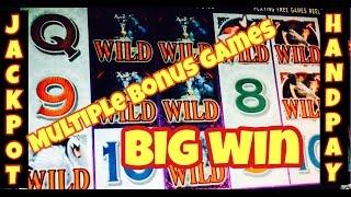 ** JACKPOT HANDPAY ** BIG WIN HIGH LIMIT SLOT MACHINE MULTIPE BONUS GAMES SLOT MACHINE