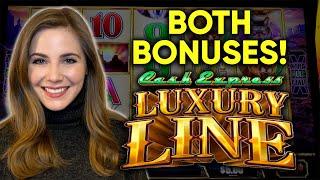 Which BONUS Pays More? Free Games + Luxury Line Feature! Buffalo Luxury Line Slot Machine!!