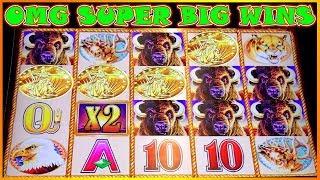 OMG 4 COINS TRIGGER PAID OFF️  SUPER BIG WINS ON BUFFALO GOLD INSANE SPINS POKIES