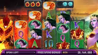 ELEMENTAL WRATH Video Slot Casino Game with a FLAMES VS WATER FREE SPIN BONUS