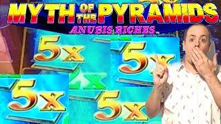 BIG WIN Myth of the Pyramids Anubis Riches FREE SPINS! (MULTIPLIERS EVERYWHERE)