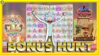 Bonus Hunt: Slot Vegas Megaquads, Feline Fury, Rick & Morty Megaways & More..
