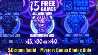 FINALLY SUPER BIG WIN !! Mystery Bonus Choice Only ! 5 DRAGONS RAPID Slot machine栗スロ
