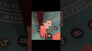 CRAZIEST BLACKJACK HAND WE'VE SEEN IN A LONG TIME!! #shorts