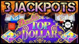 HIGH LIMIT Double Top Dollar (3) HANDPAY JACKPOTS $50 MAX BET SPINS 3 Reel Slot Machine Casino