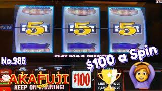 Jackpot Handpay$100 A SPIN - Double 3x4x5 Times Pay & Double Double Gold Slot, Triple Stars 赤富士スロット