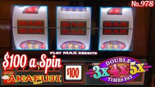 Double 3x4x5 Times Pay $100 Slot  Triple Stars $25 Slot Max Bet @San Manuel Casino 赤富士スロット 天国編