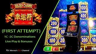 New Slot !! (First Attempt) Bally's - Golden Charms: 5 Bonuses and Live Play