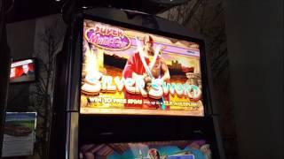 Silver Sword live play max bet with BONUS ROUND slot machine WMS