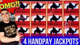4 HANDPAY JACKPOTS On High Limit Slots ! Winning Mega Bucks At Casino On Slot Machines