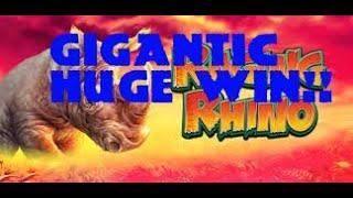 RAGING RHINO (WMS)  NEW *MONSTER* MEGA HUGE WIN. NEW YEARS DAY SPECIAL!