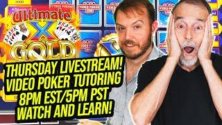 LIVE Video Poker Training! Learn To Play With The Jackpot Gents!