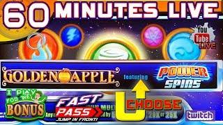 60 MINUTES LIVE  POWER SPINS - GOLDEN APPLE  EXTRA POWER SPINS TO VIP MEMBERS AFTER THE SHOW!