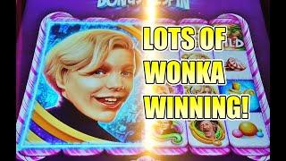 LOTS of Bonuses and Big Wins on High Limit Wonka Slot!