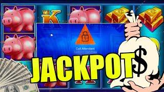 Playing Slots in The High Limit Room!  $50 Spins on Lock it Link Piggy Bankin!