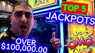 Top 5 JACKPOTS In 2022  Over $100,000.00 Wins Part-1