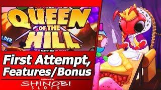 Queen of the Hill Slot - Live Play, Random Features, Picking Bonus and Free Spins