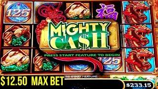$500 Double or Nothing Mighty Cash Slot Machine $12.50 MAX BET Bonus ! LIVE SLOT PLAY | LAS VEGAS