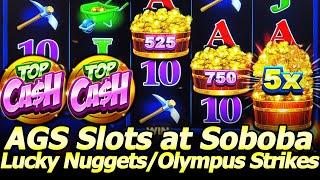 Lucky Nuggets and Olympus Strikes Slot Machines at Soboba - Nice Line Hits and Bonuses!