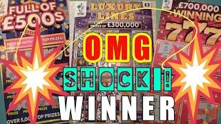 •OMG!•Shock Result•FAST 500•777•LUXURY LINES•V.I.P.Cashwords•Full £500•Scratchcards(night game)
