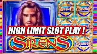 $40 A SPIN ON THE HIGH LIMIT SLOT MACHINE SIRENS  WINNING