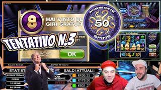 SLOT ONLINE - Terzo tentativo alla WHO WANTS TO BE A MILLIONAIRE   | MISSIONE 50 SPINS #3