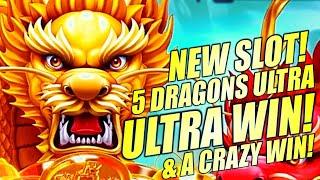 NEW SLOT! BEST 5 DRAGONS GAME YET?!  5 DRAGONS ULTRA Slot Machine (ARISTOCRAT GAMING)