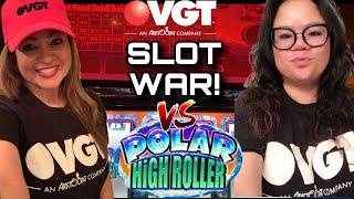 VGT SLOT WAR ON ️POLAR HIGH ROLLER!️ ERICA’S SLOT WORLD vs SML $300 IN AT $6 MAX BET!