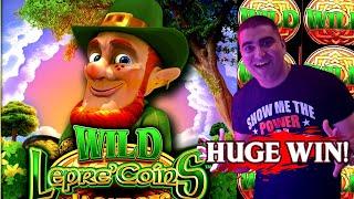 MASSIVE WIN On Wonder 4 Spinning Fortunes WIld Lepre'Coins Slot Machine - Max Bet Super Free Games
