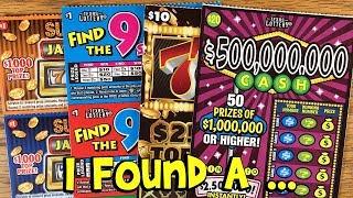 I Found A ... $500,000,000 Cash, 777, Find The 9s  TEXAS LOTTERY Scratch Off Tickets