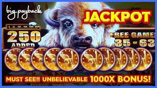 OVER 1000X JACKPOT!! Buffalo Chief Slot - ULTRA RARE 250 BUFFALO ADDED!!