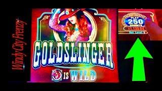 MAX BET  GOLDSLINGER SLOT/ SIDE BY SIDE RACING/ BY BALLY! RIGHT KEN?