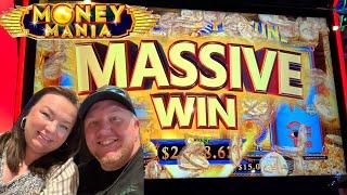 $15 SPINS ON MONEY MANIA LANDS A HANDPAY! | Trains everywhere on LUXURY LINE | BIG WIN ON CONAN
