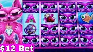 Miss Kitty Gold Slot Machine $12 Bet Bonus Won | NICE SESSION On 5c Denomination Miss Kitty Gold