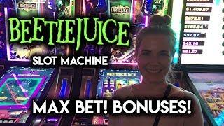 Trying the Beetlejuice Slot Machine! Max Bet BONUS!